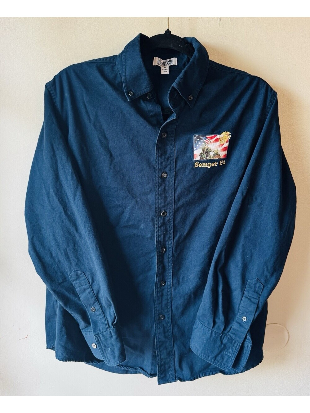 Bradford ExchangeButton Down Polo-SZ M-Marines Semper FI